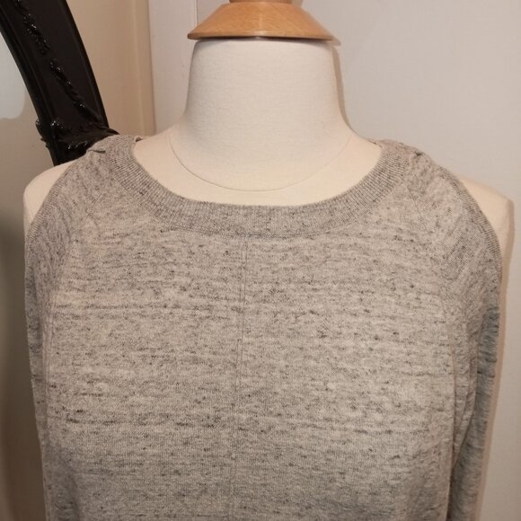 Bailey 44 Grey heather Olympus Cold Shoulder Arm Sweater sz S /B17 - Picture 3 of 9